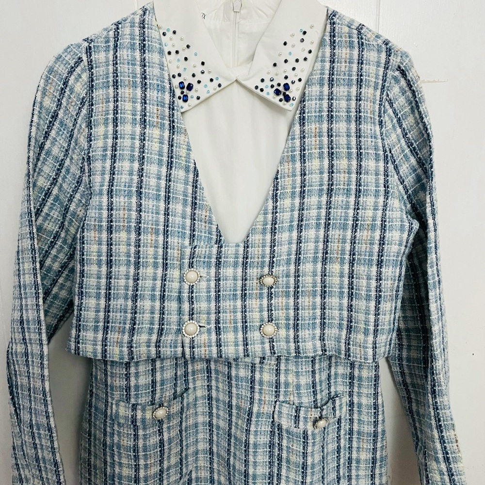 Tweed fashion dress